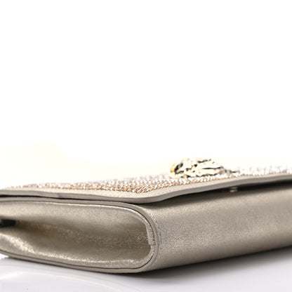 Versace Suede Palazzo Crystal Chain Evening Bag Gold 7 of 8