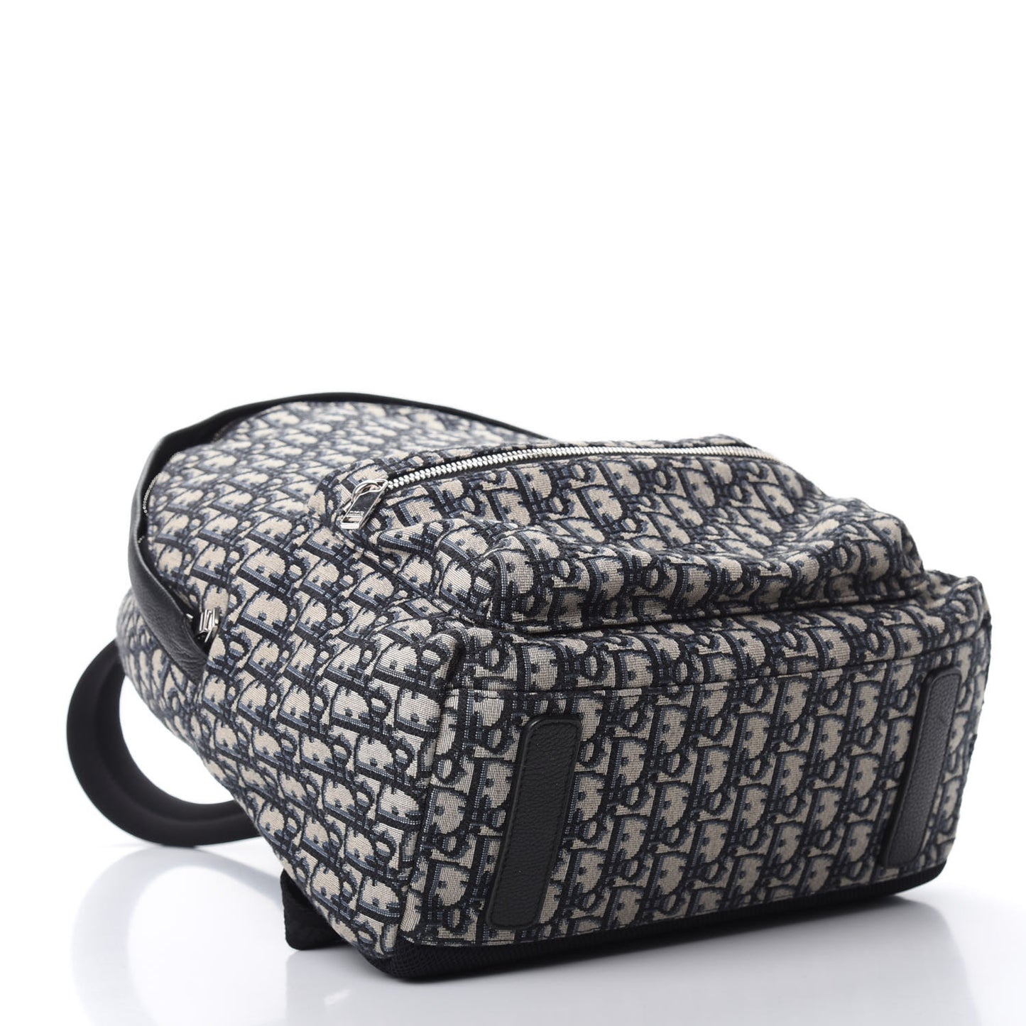 Oblique Calfskin Rider Backpack Beige Black