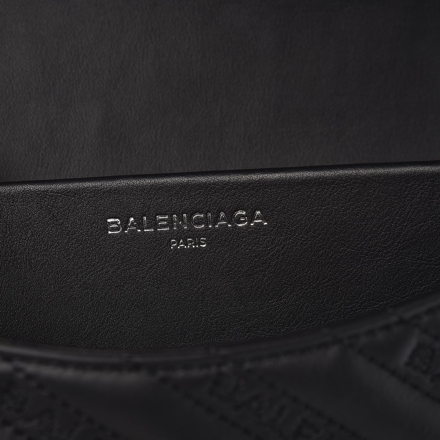 Calfskin Logo Matelasse M BB Chain Shoulder Bag Black