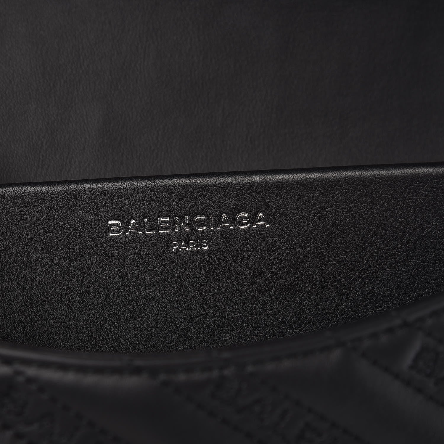 Balenciaga Calfskin Logo Matelasse M BB Chain Shoulder Bag Black 8 of 8
