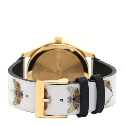 Gucci Stainless Steel Calfskin 38mm G-Timeless Bee Butterfly Hologram Quartz Watch 3 of 5