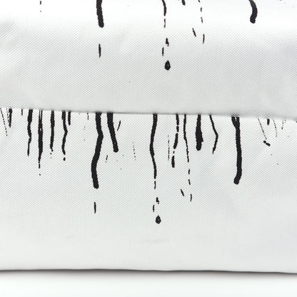 Celine x Christian Marclay Canvas Backpack White Black 8 of 10