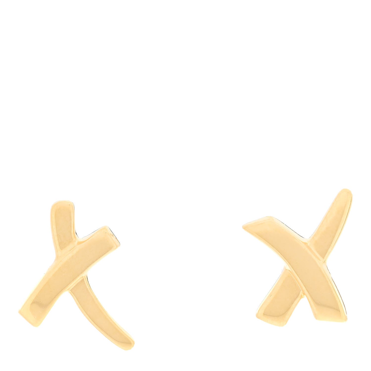 Tiffany 18K Yellow Gold Paloma's Graffiti X Earrings 1 of 5