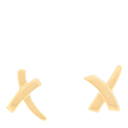 Tiffany 18K Yellow Gold Paloma's Graffiti X Earrings 1 of 5