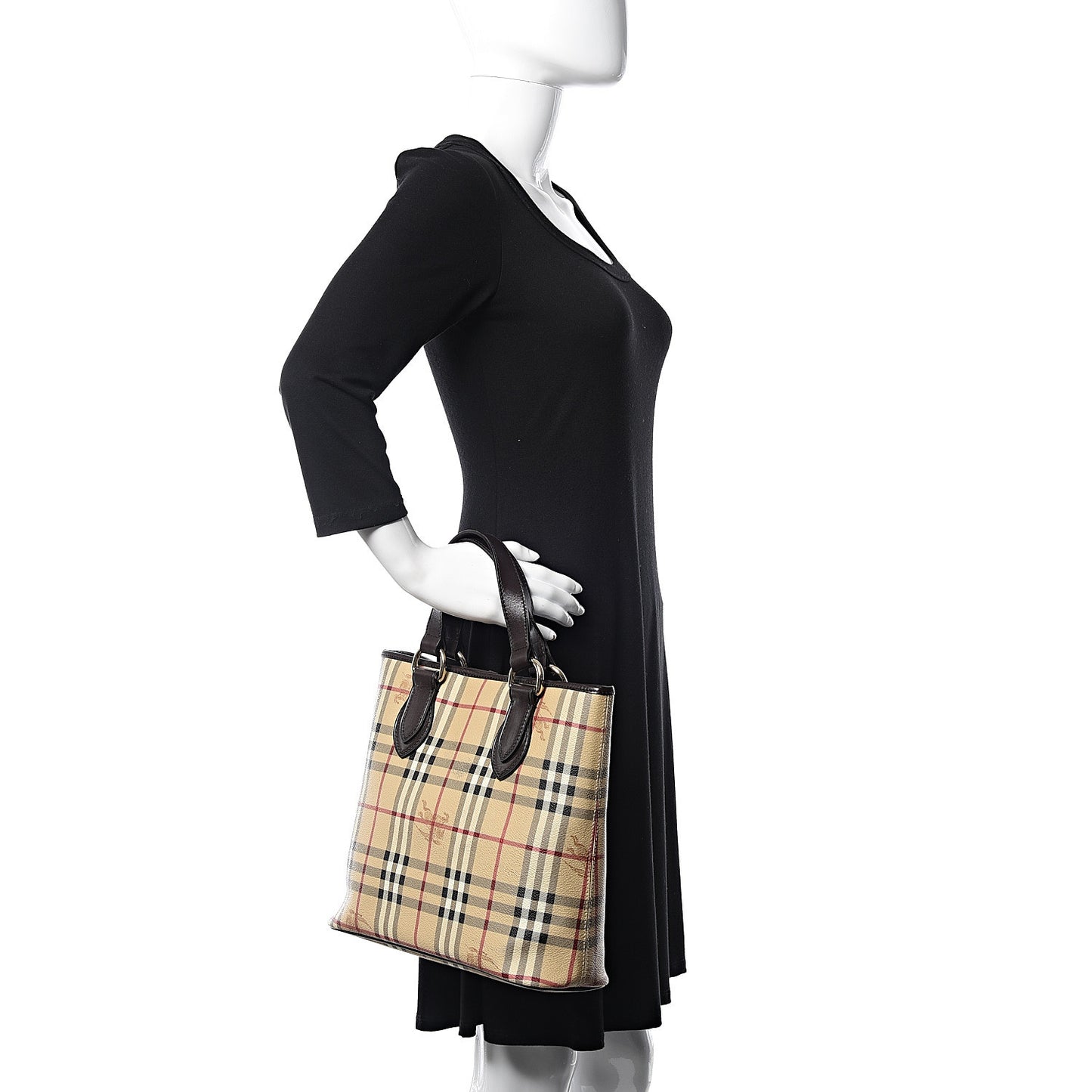 Haymarket Check Small Onslow Tote Chocolate