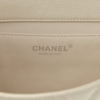 Chanel Pearly Caviar Quilted Clutch With Chain Flap Dark White 6 of 11