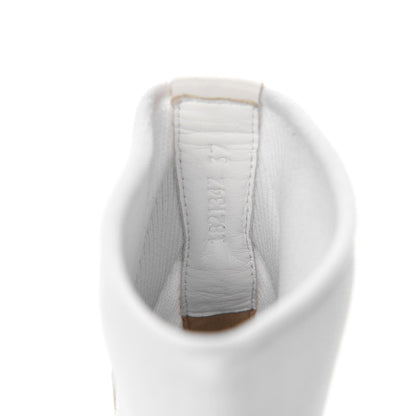 Hermes Mesh Calfskin Suede Soft Sneakers 37 White 7 of 12