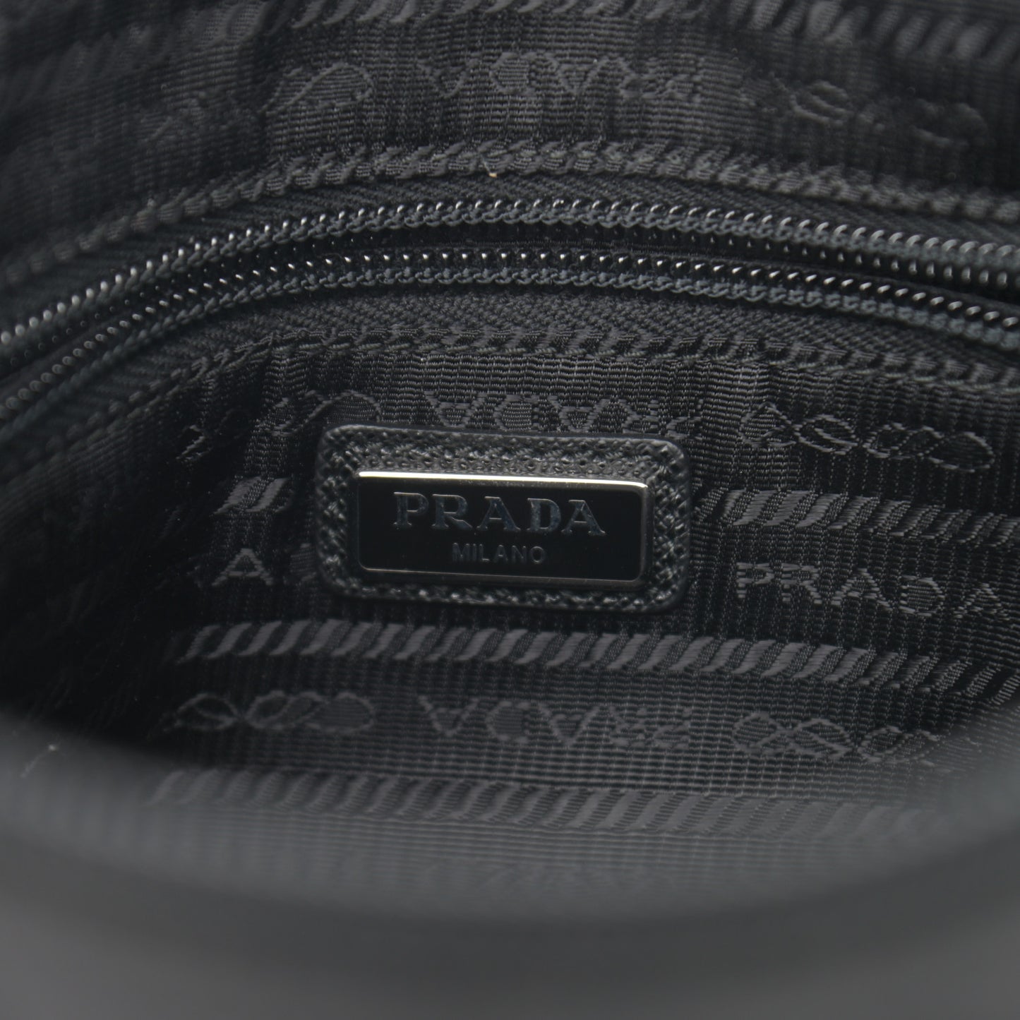 Tessuto Nylon Saffiano Wristlet Black