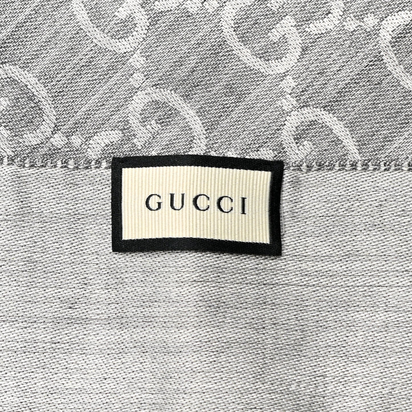 Wool Silk GG Monogram GGNat Scarf Lead