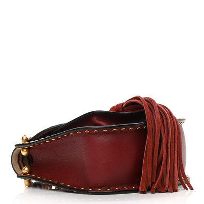 Chloe Calfskin Braided Mini Hudson Shoulder Bag Sienna Red 4 of 12