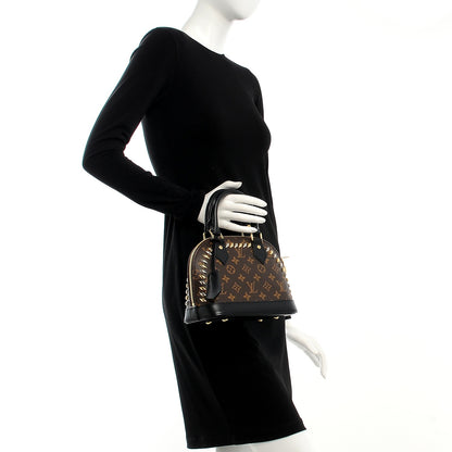 Louis Vuitton Monogram Macassar Studded Alma BB 3 of 4