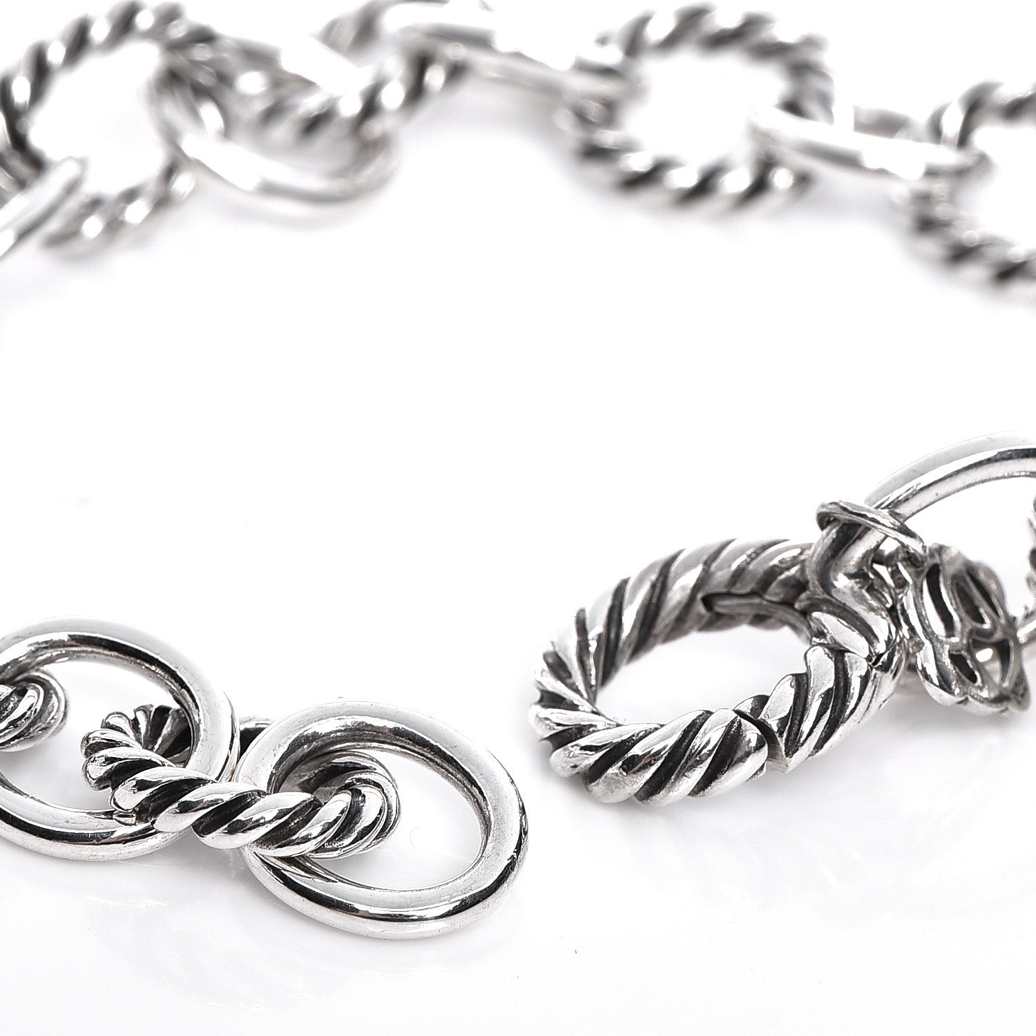 David Yurman Sterling Silver 10mm Medium Oval Link Bracelet 6 of 7