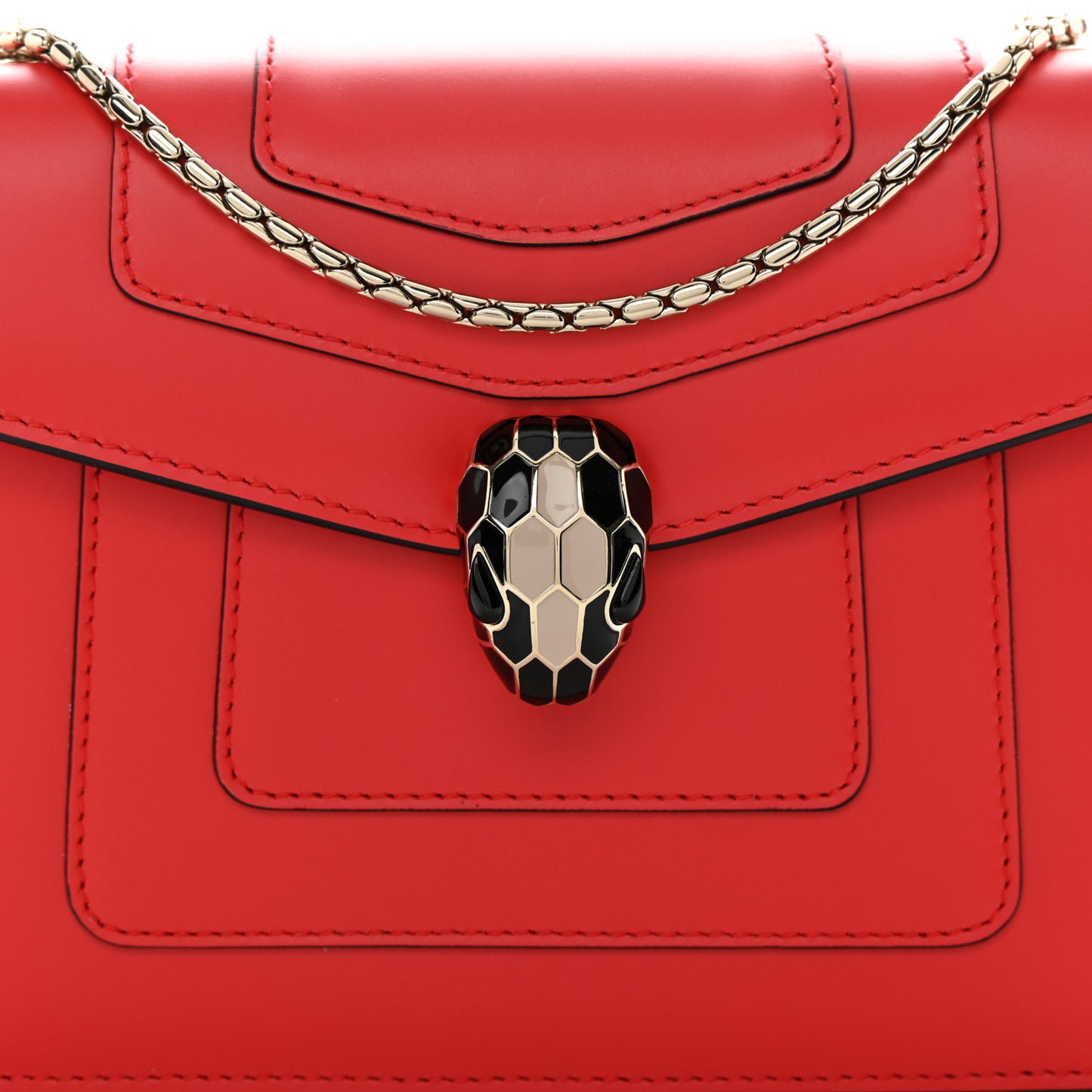 Calfskin Serpenti Forever Crossbody Bag Red Milky Opal