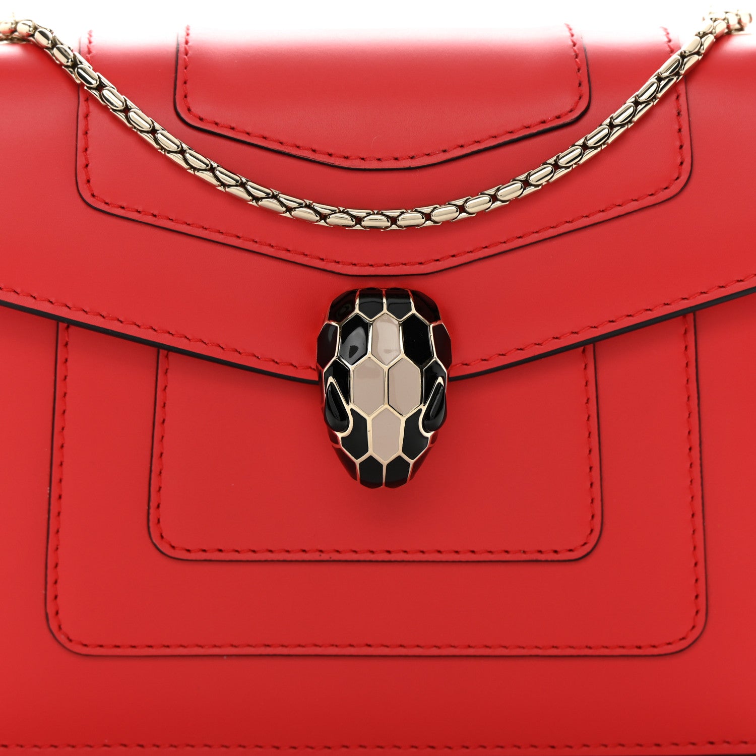 Bulgari Calfskin Serpenti Forever Crossbody Bag Red Milky Opal 8 of 12