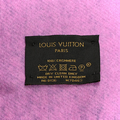 Louis Vuitton Cashmere Monogram Reykjavik Scarf Purple Pink 3 of 4