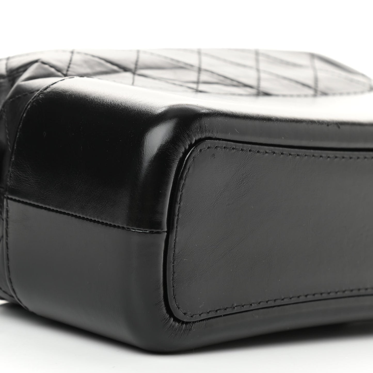 Aged Calfskin Quilted Medium Gabrielle Hobo Black