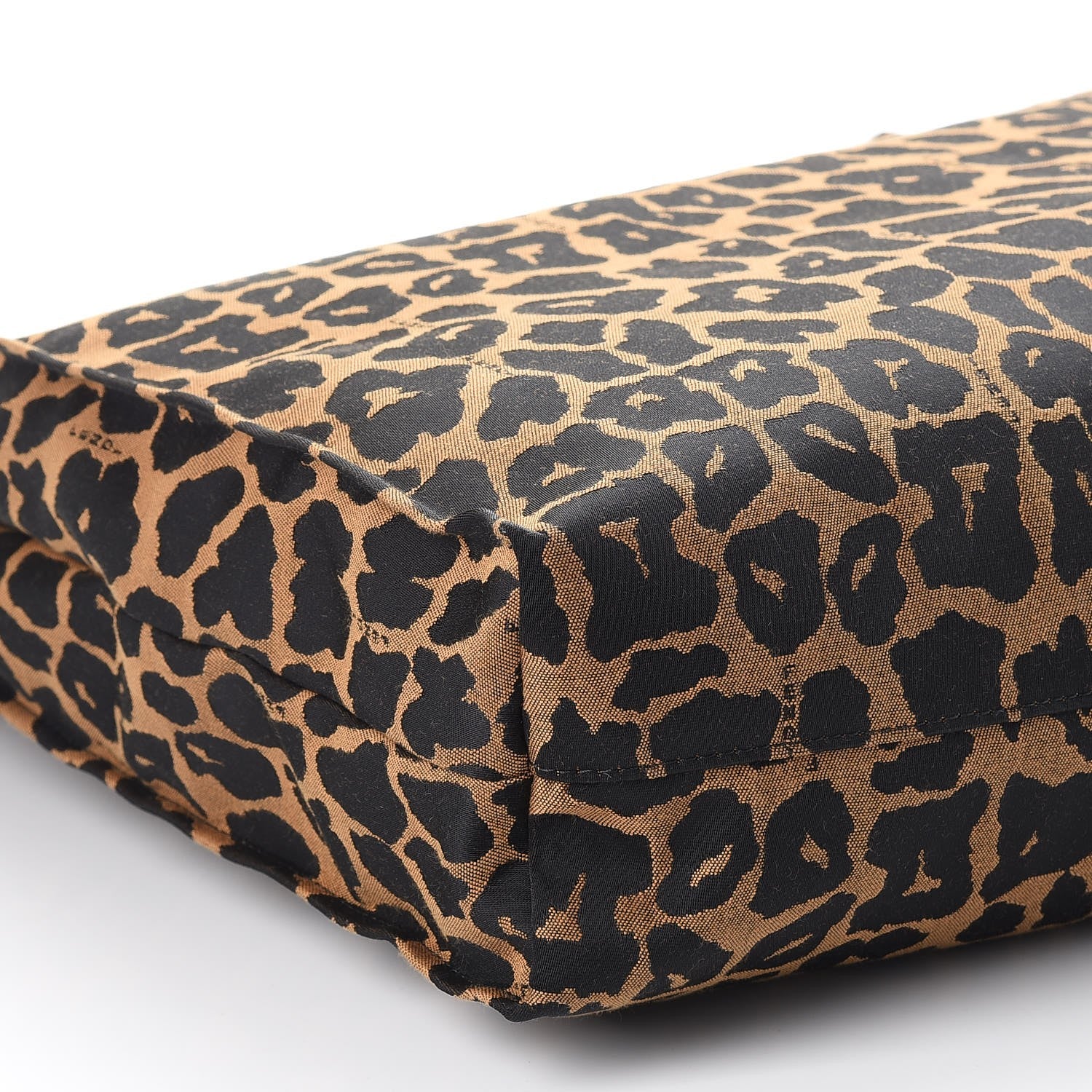 Fendi Jacquard Leopard Print Shopping Tote Brown 8 of 9