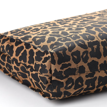 Fendi Jacquard Leopard Print Shopping Tote Brown 8 of 9