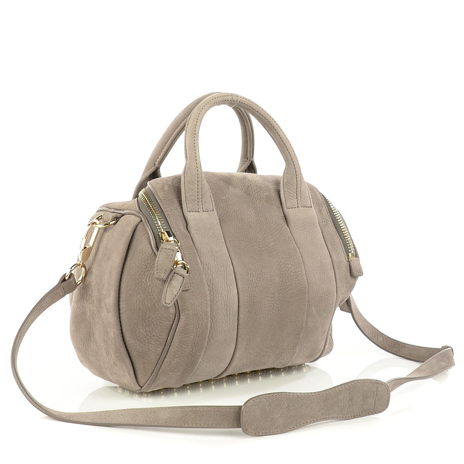 Alexander Wang Nubuck Rockie Elephant Pale Gold Hardware 3 of 10