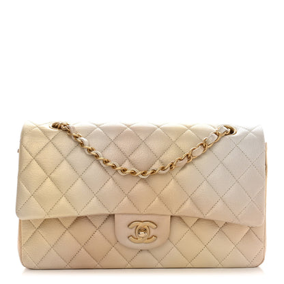 Chanel Metallic Goatskin Quilted Ombre Medium Double Flap Gold 1 of 18