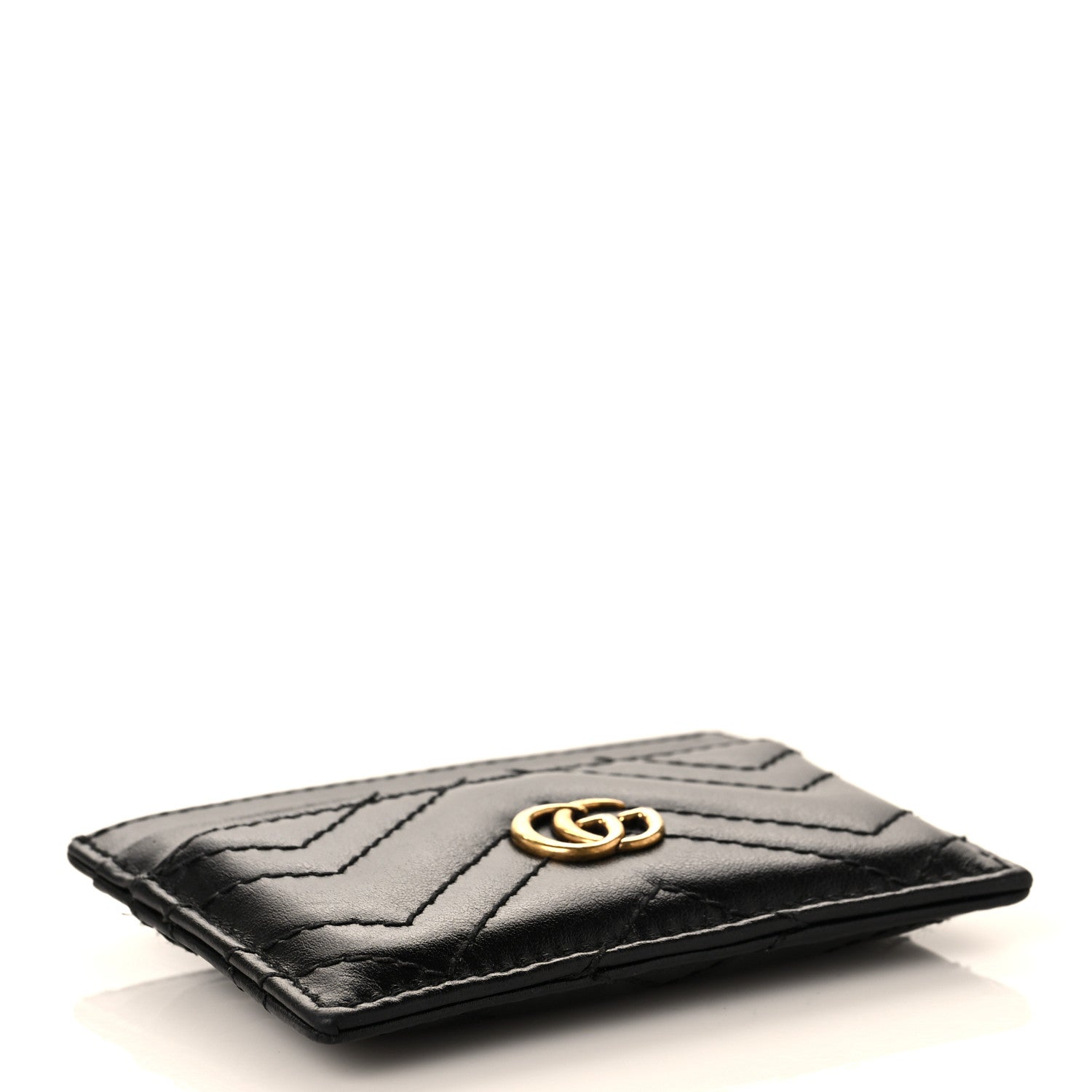 Gucci Calfskin Matelasse GG Marmont Card Holder Black 4 of 9