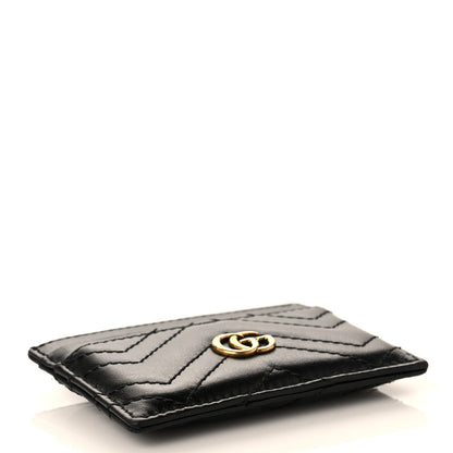 Gucci Calfskin Matelasse GG Marmont Card Holder Black 4 of 9