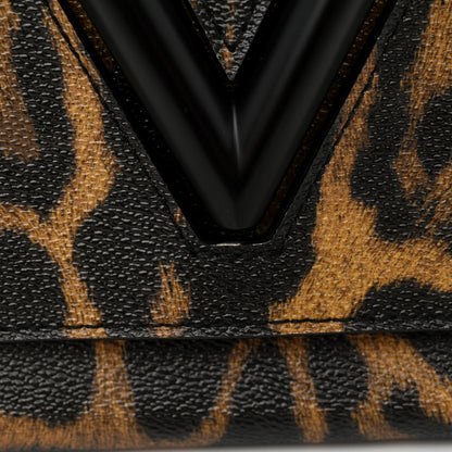 Louis Vuitton Calfskin Wild Animal Print Twist Shoulder Bag MM 11 of 13
