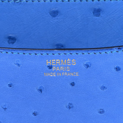 Hermes Ostrich Constance 24 Bleuet 6 of 9