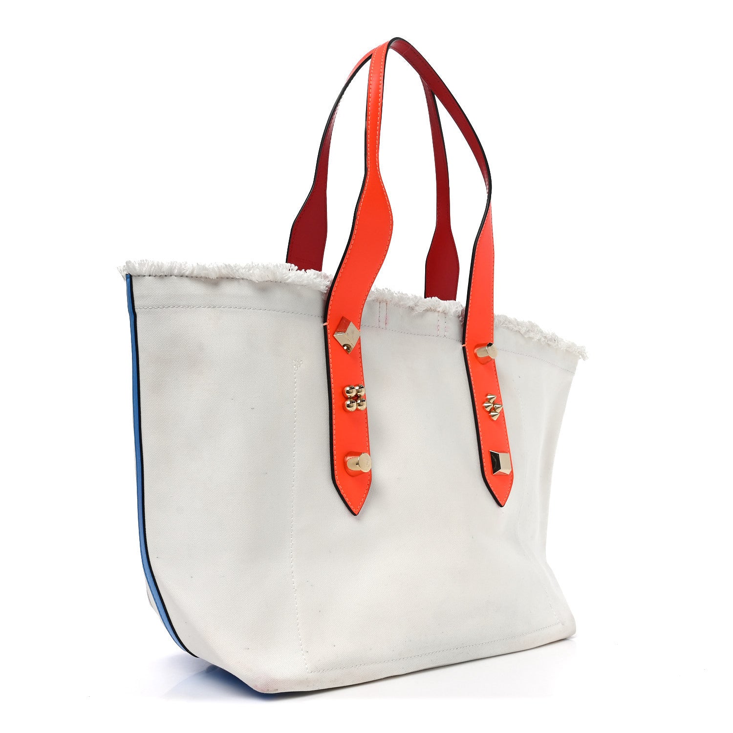 Christian Louboutin Canvas Frangibus Tote White Multicolor 3 of 10