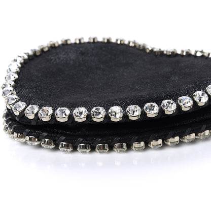 Stella McCartney Shaggy Deer Crystal Falabella Heart Crossbody Bag Black 7 of 9