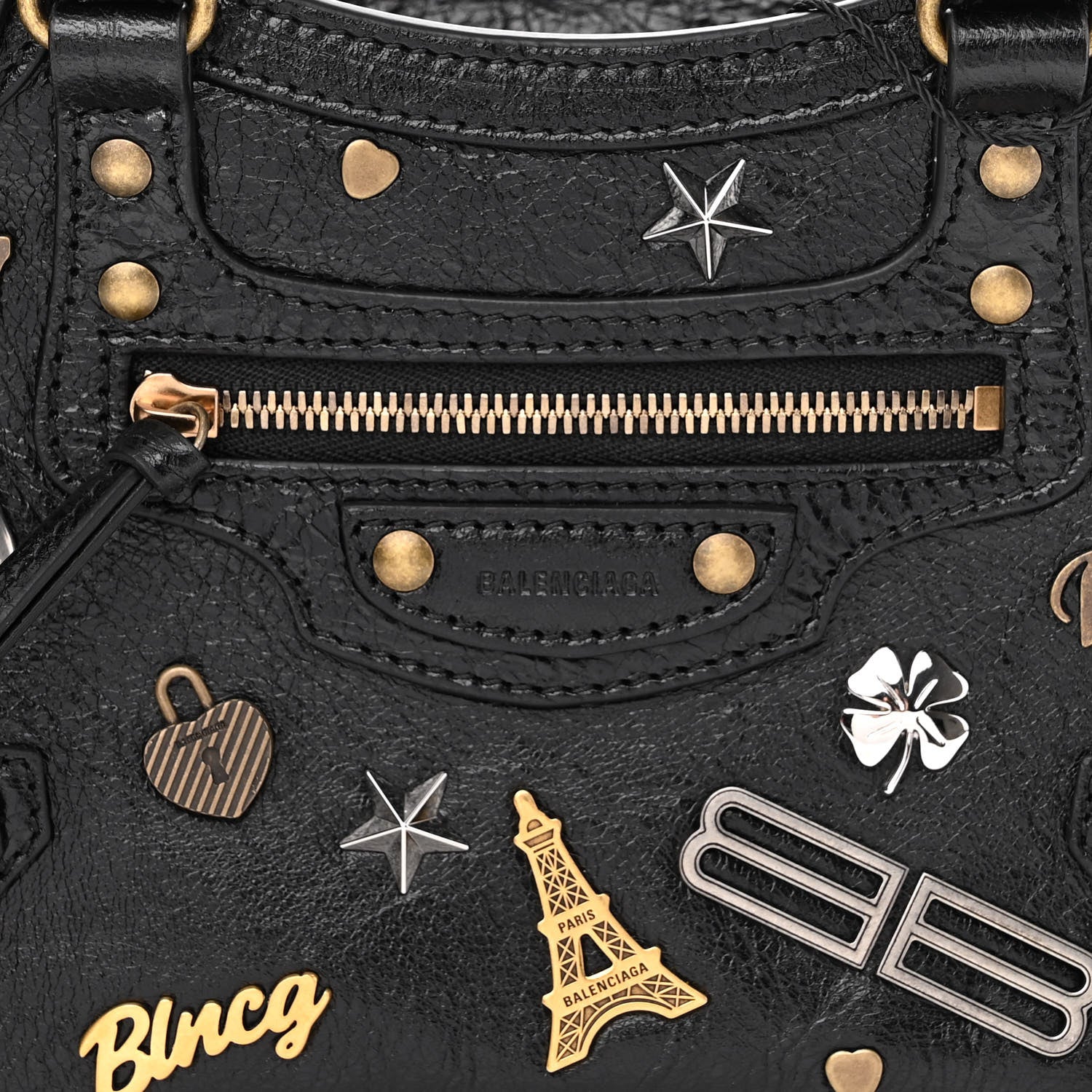 Balenciaga Agneau Neo Classic Hardware Pins Mini City Black 7 of 9