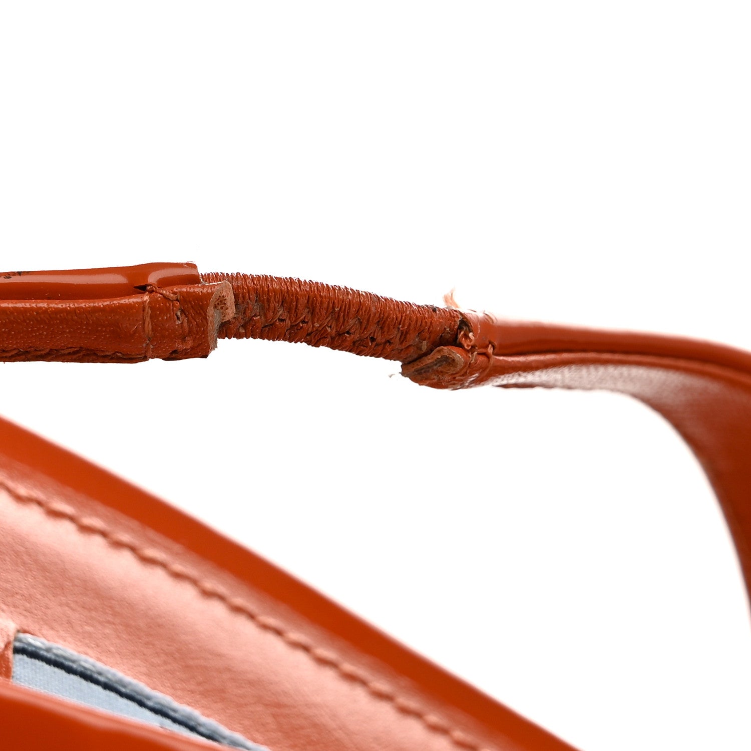 Prada Spazzolato Padded Triangle Logo Pointed Toe Slingback Flats 40 Papaya 10 of 11