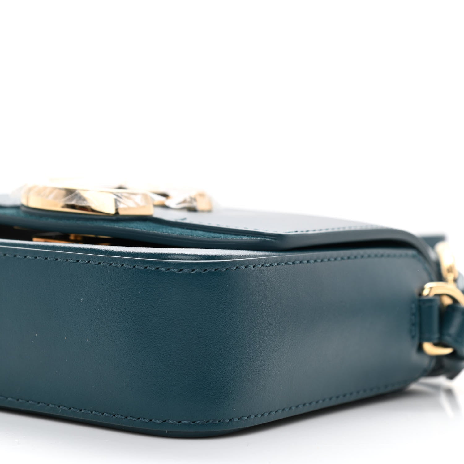 Chloe Shiny Calfskin Suede Mini C Double Carry Blue 8 of 8