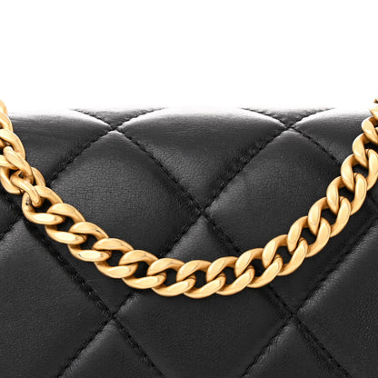 Chanel Lambskin Enamel Quilted Mini Pending CC Square Flap Black 8 of 10