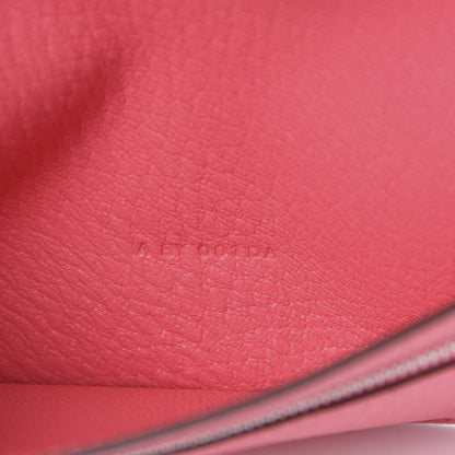 Hermes Chevre Mysore Bearn Gusset Wallet Rose Lipstick 6 of 7