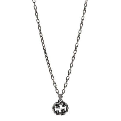 Gucci Sterling Silver Small Interlocking G Pendant Necklace 1 of 4