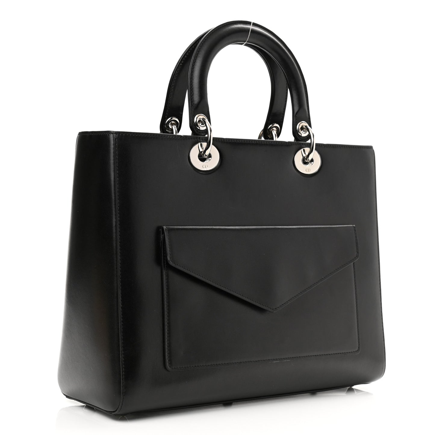 Box Calfskin Lady Dior Pouch Tote Black