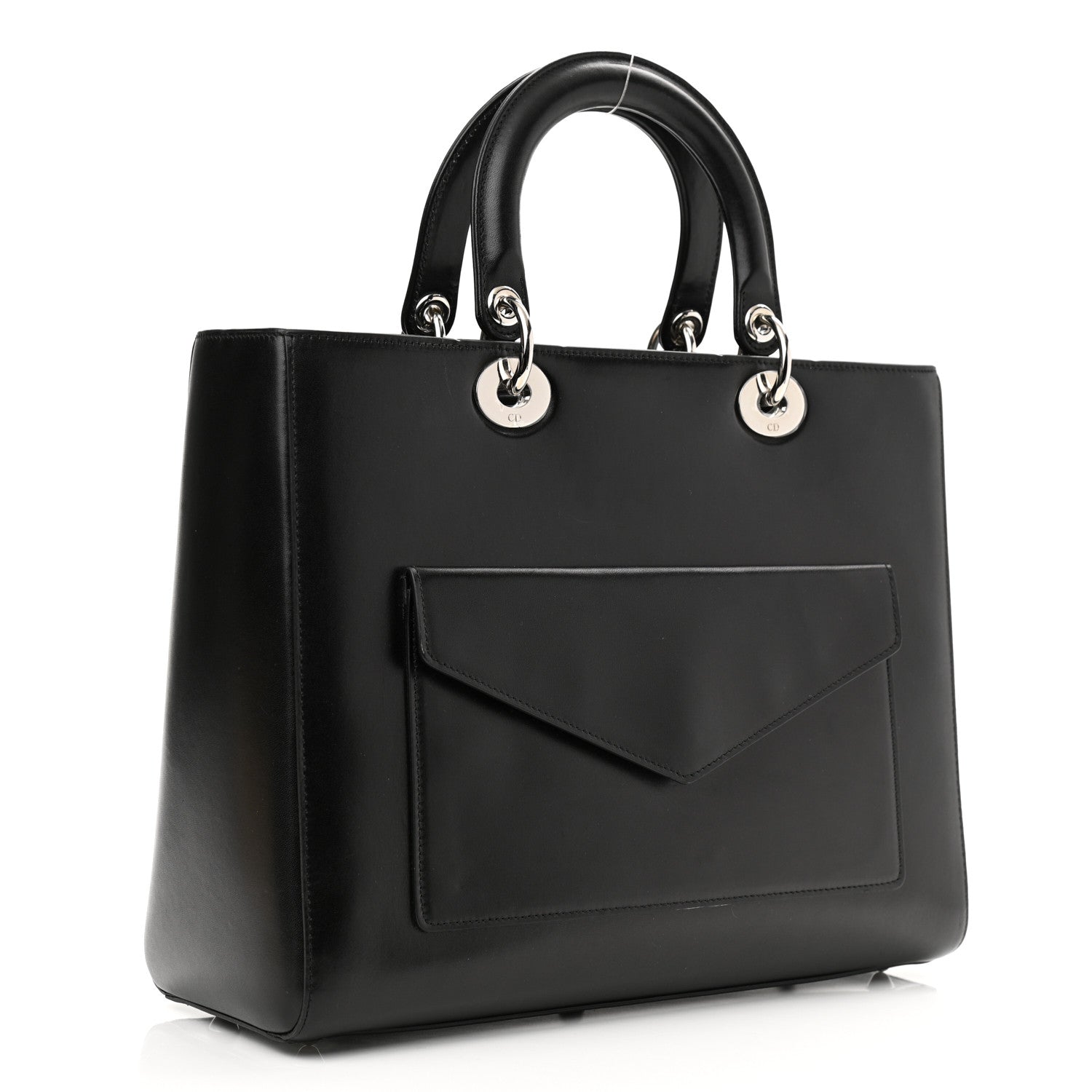 Christian Dior Box Calfskin Lady Dior Pouch Tote Black 3 of 15
