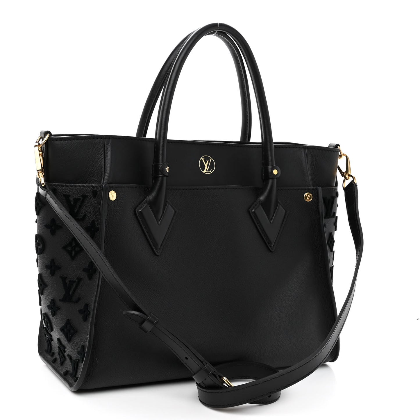 Calfskin Monogram Tufting On My Side Black