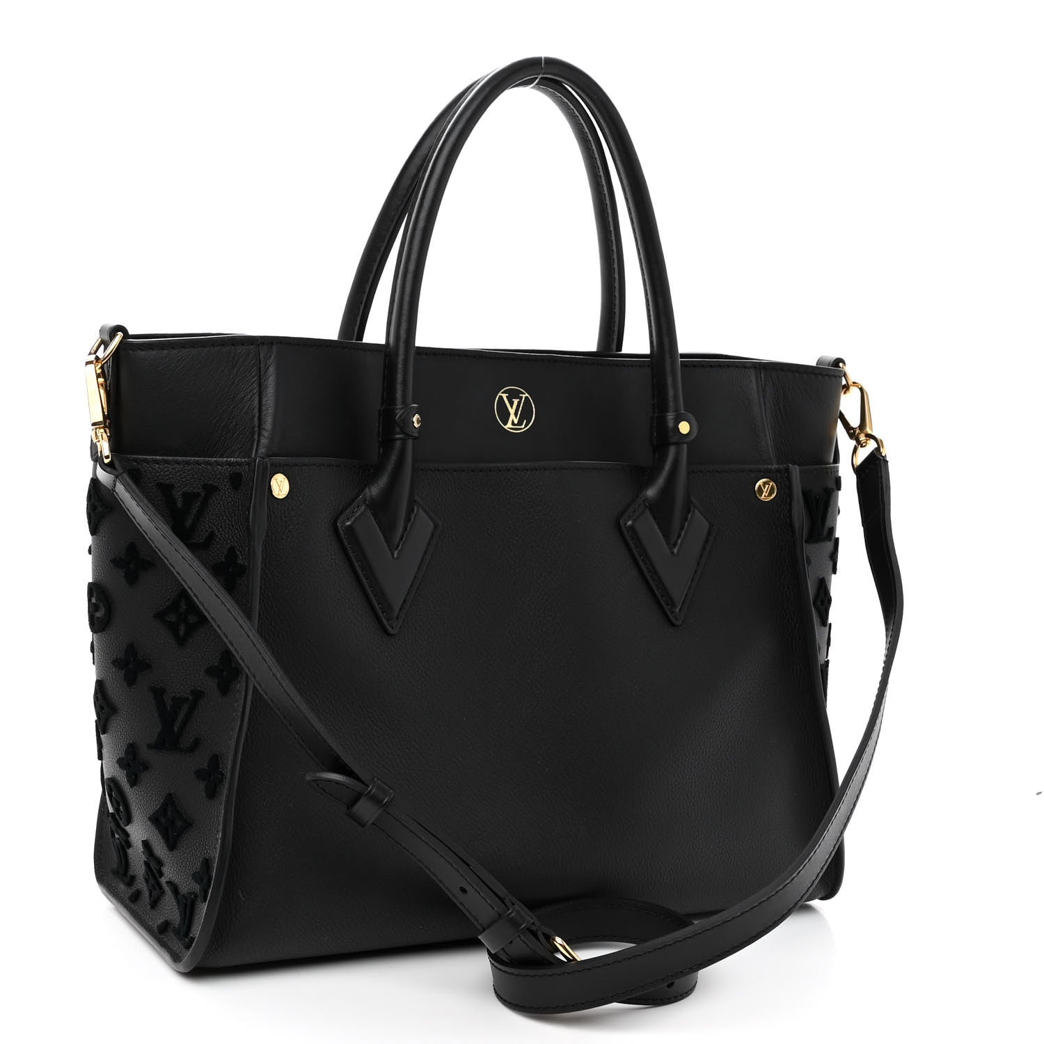 Louis Vuitton Calfskin Monogram Tufting On My Side Black 3 of 9