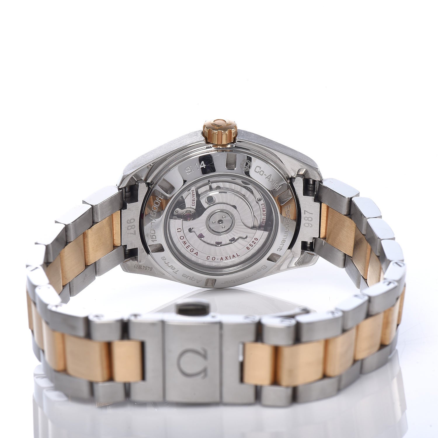 Omega Stainless Steel 18K Yellow Gold 30mm Seamaster Aqua Terra Automatic Watch Grey 231.20.30.20.06.002 5 of 7