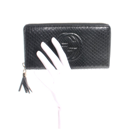 Gucci Python Soho Zip Around Wallet Black 2 of 7