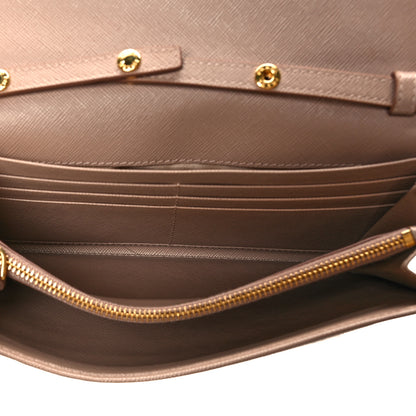 Prada Saffiano Metal Oro Chain Wallet Cammeo 5 of 12