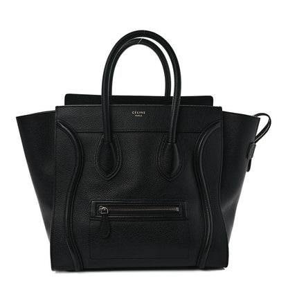 Celine Drummed Calfskin Mini Luggage Black 1 of 10