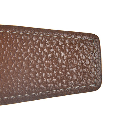 Hermes Box Togo 32mm H Belt 90 Black Gold 9 of 11