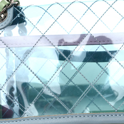 Chanel Lambskin PVC Quilted Medium Coco Splash Flap Blue Green 12 of 13