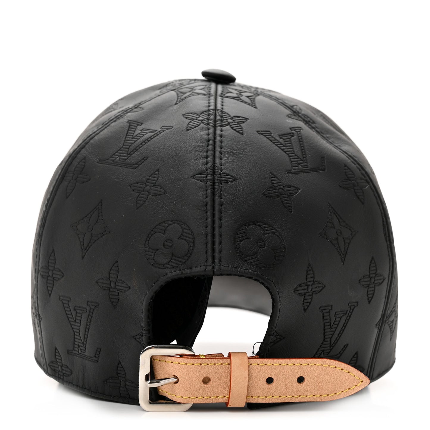 Calfskin Monogram Shadow Baseball Cap 60 Black