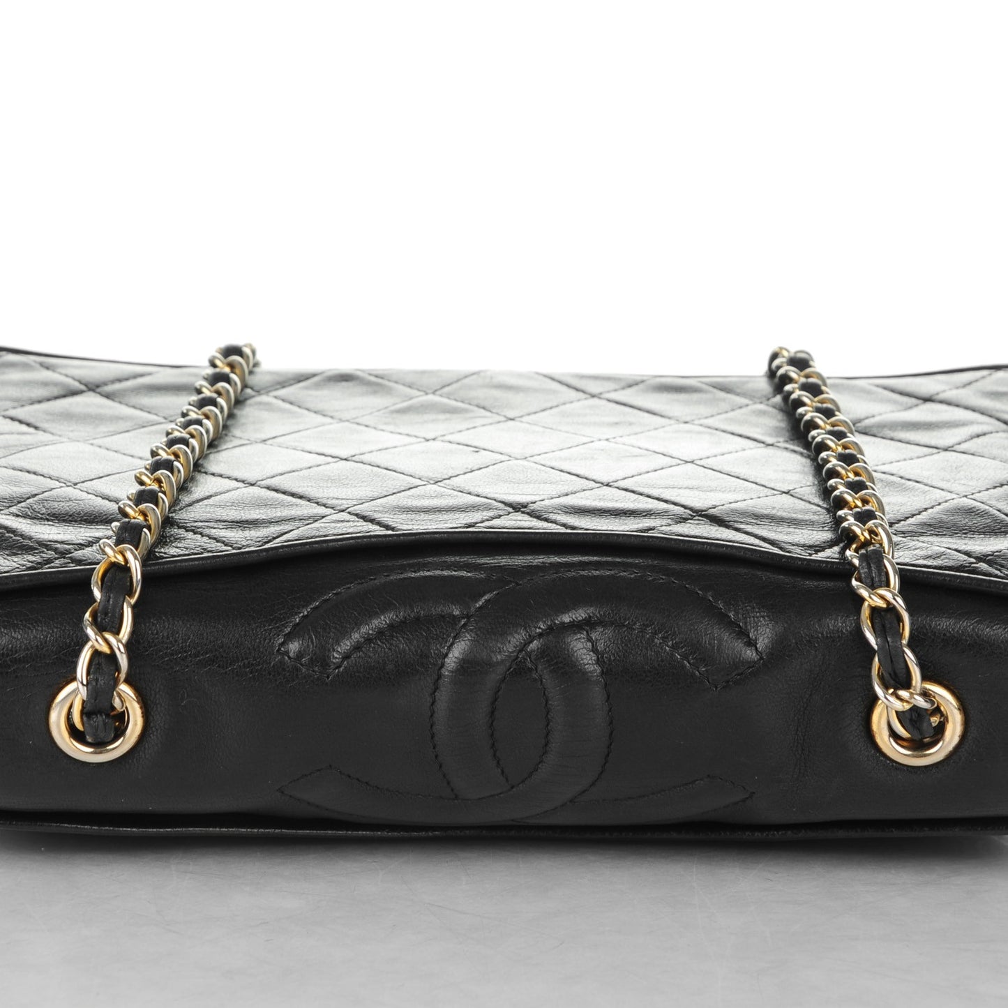 Lambskin Quilted CC Small Single Flap Black