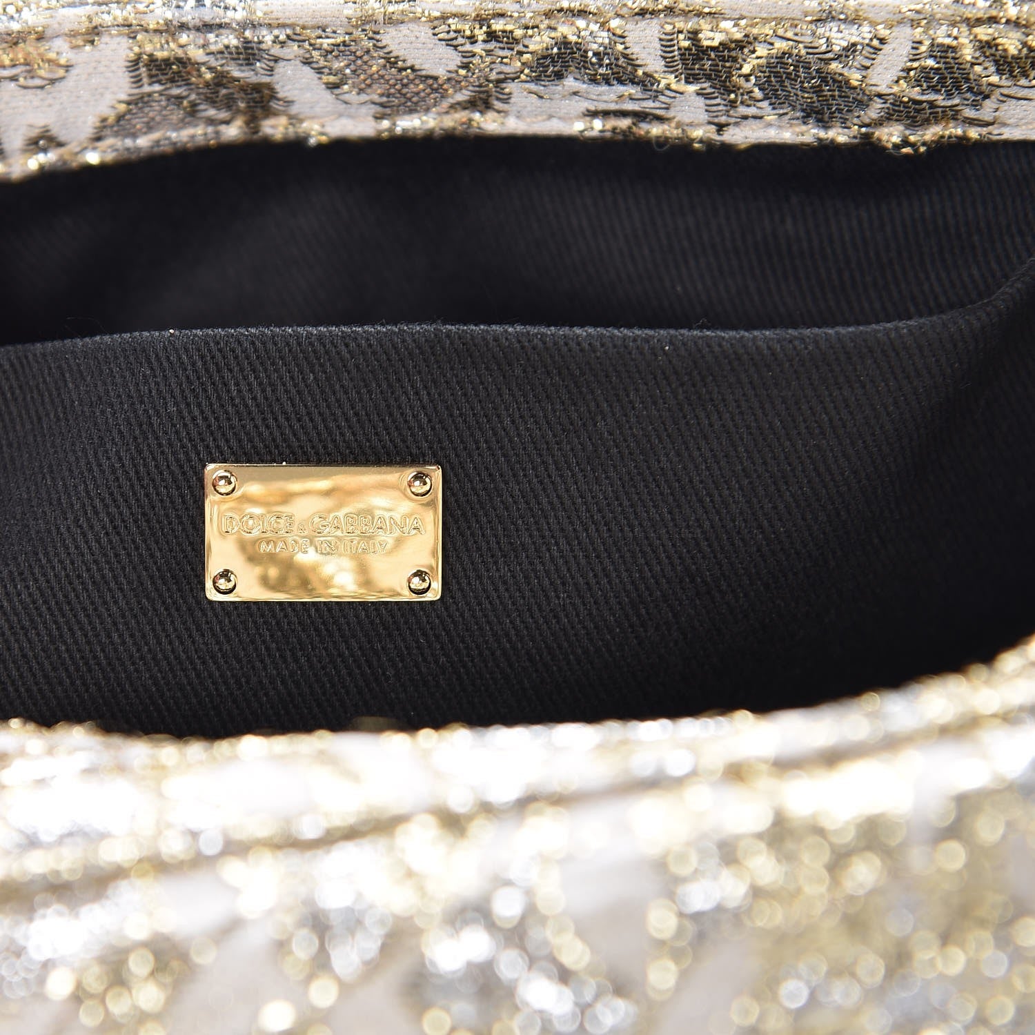 Dolce & Gabbana Jacquard Crochet Coin Bag Silver 6 of 6