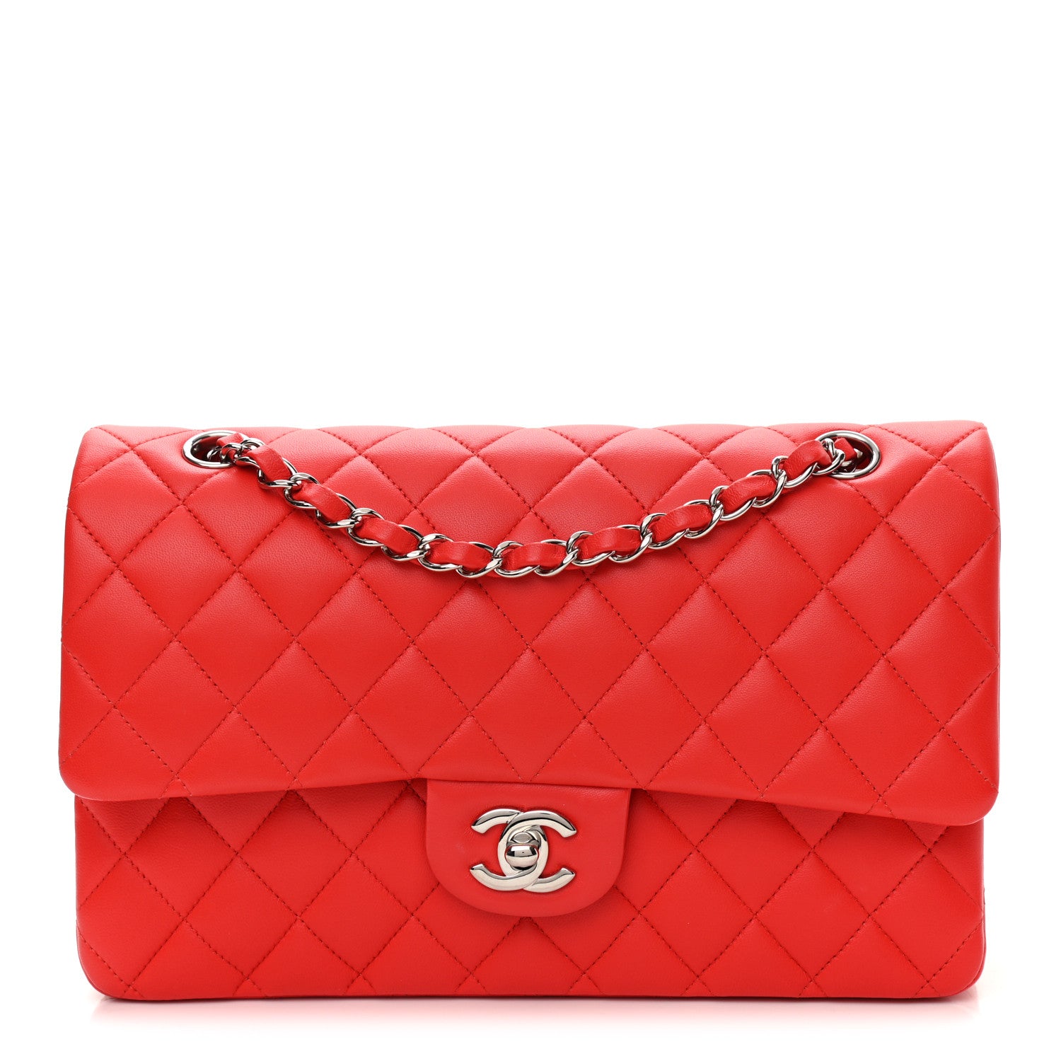 Chanel Lambskin Quilted Medium Double Flap Red 1 of 13